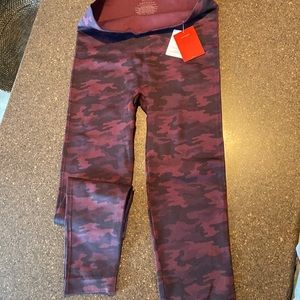 BRAND NEW with tags dark purple camo capris size large